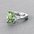Ring with grossular garnet and diamonds