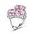 Ring with morganites and diamonds