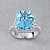 Ring with aquamarine and diamonds