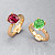 Ring with apple-green paraiba tourmaline