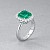 Ring with emerald and diamonds