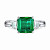 Ring with emerald and diamonds