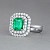 Ring with emerald and diamonds
