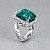 Ring with indicolite tourmaline and diamonds