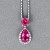 Pendant with pink spinels and diamonds