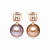 Earrings with freshwater pearls and diamonds