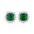 Earrings with emeralds and diamonds