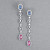 Earrings with sapphires, spinels, and diamonds