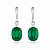 Earrings with emeralds and diamonds