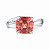 Ring with orange-pink tourmaline