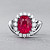 Ring with spinel and diamonds