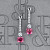 Earrings with spinels and diamonds