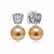 Earrings with golden South Sea pearls and diamonds
