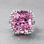 Ring with pink tourmaline and diamonds