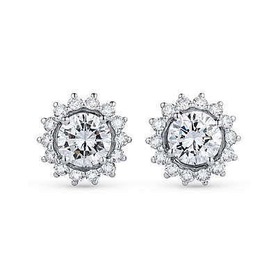 Diamond stud earrings