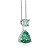 Pendant with green tourmalines