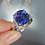 Ring with blue sapphire and diamonds