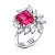 Ring with spinel and diamonds