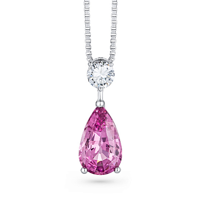 Pendant with spinel and diamond