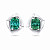 Earrings with green tourmalines