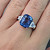 Ring with cobalt spinel and diamonds