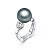 Ring with Tahitian pearl and diamonds