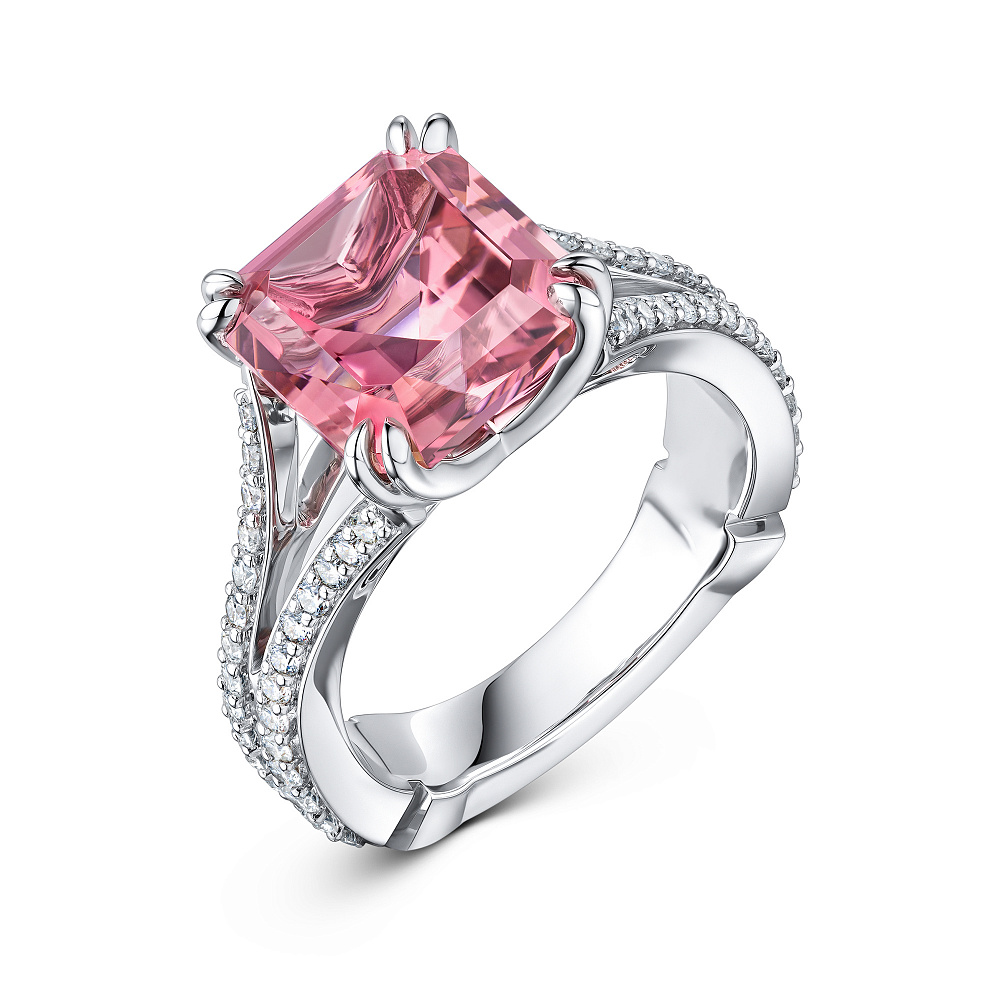 Ring with tourmaline and diamonds картинка 2