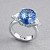 Ring with blue sapphire and diamonds
