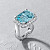 Ring with aquamarine and diamonds