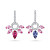 Earrings with spinel, sapphires and diamonds