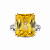 Ring with yellow sapphire and diamonds