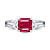 Ring with Pigeon's Blood ruby and diamonds