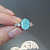 Ring with paraiba tourmaline and diamonds