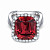 Ring with rubellite tourmaline and diamonds