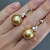 Earrings with golden South Sea pearls and diamonds