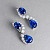 Earrings with blue sapphires and diamonds