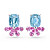 Earrings with aquamarine and sappphires