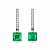 Earrings with emeralds and diamonds
