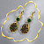 Earrings with trapiche emeralds