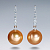 Earrings with golden South Sea pearl and diamonds