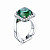 Ring with mint tourmalines and diamonds