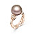 Ring with freshwater pearl and diamonds