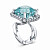  Ring with aquamarine and diamonds