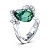 Ring with mint-green tourmaline and diamonds