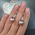 Earrings with freshwater pearls and diamonds