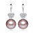 Earrings with freshwater pearl and diamonds