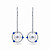 Earrings with South Sea pearls, blue sapphires, and diamonds