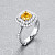 Ring with yellow diamond and diamonds