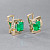 Earrings with emeralds and diamonds