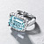 Ring with aquamarine and diamonds
